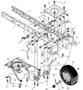 Part Location Diagram of 690415E700 Murray Lever, Brake/Clutch